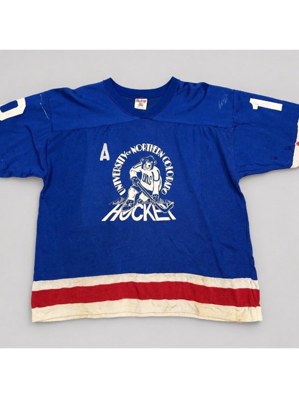Vintage Rawlings UNC Northern Colorado Bears Hockey Jersey Adult Large USA
